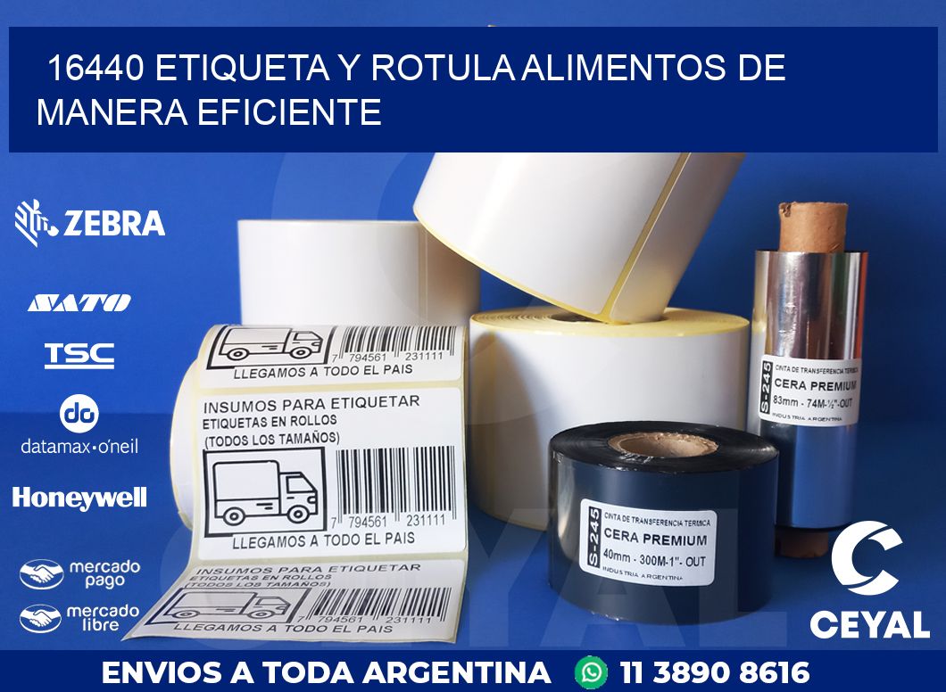 16440 ETIQUETA Y ROTULA ALIMENTOS DE MANERA EFICIENTE