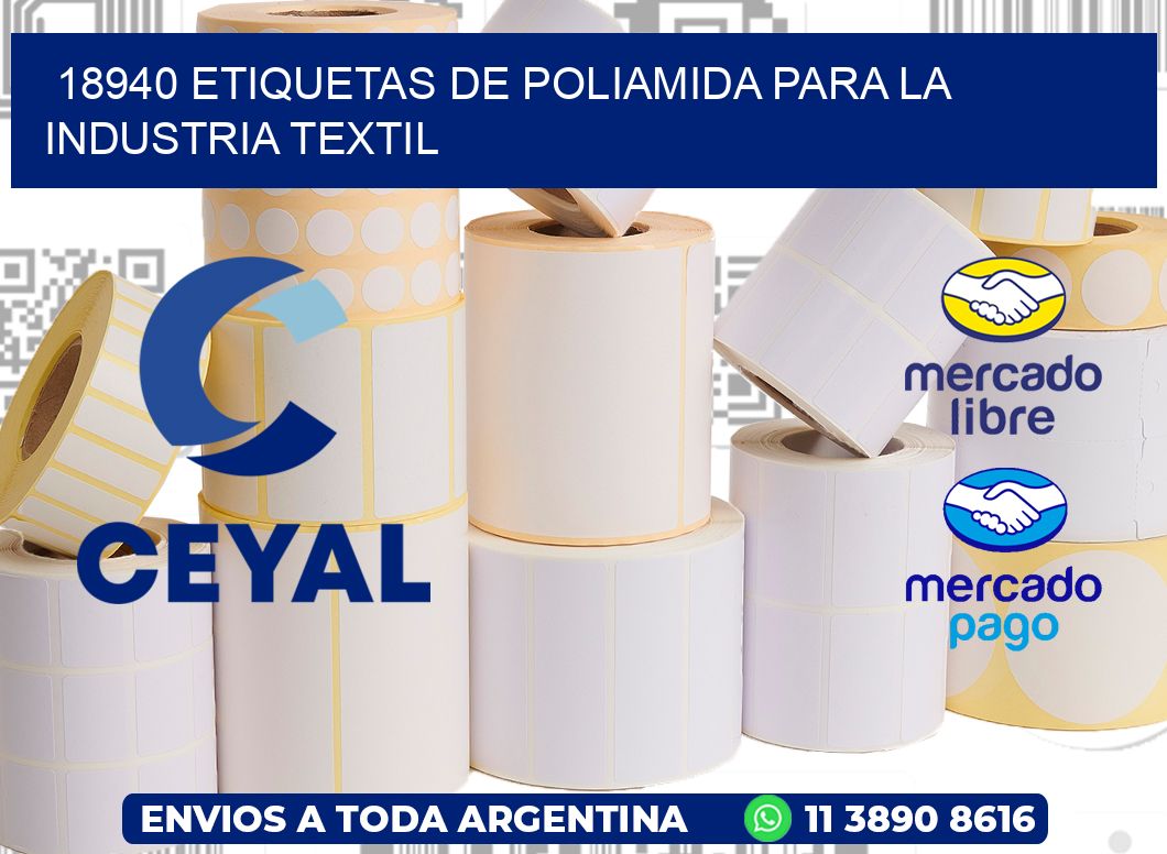 18940 ETIQUETAS DE POLIAMIDA PARA LA INDUSTRIA TEXTIL