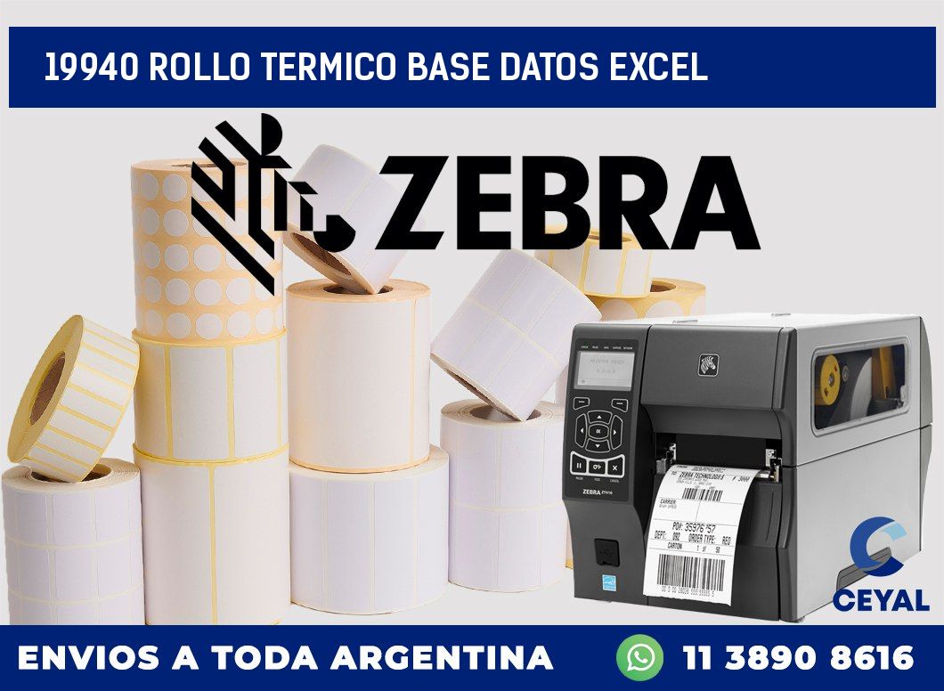 19940 rollo termico base datos excel
