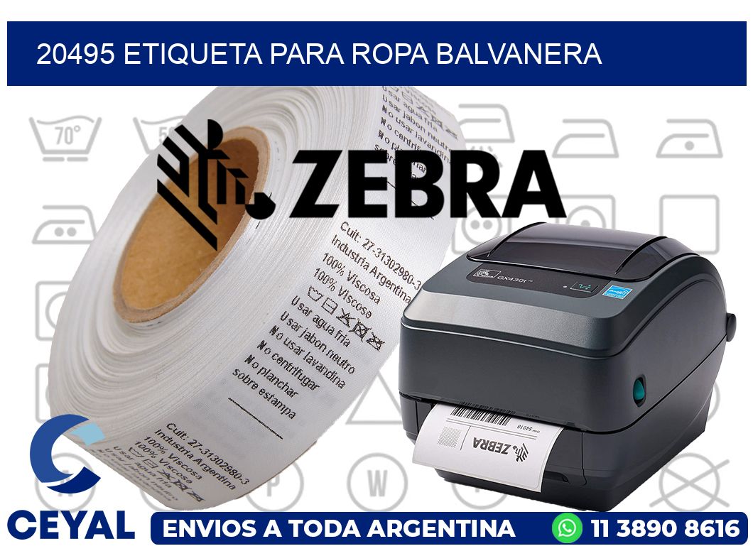 20495 ETIQUETA PARA ROPA BALVANERA