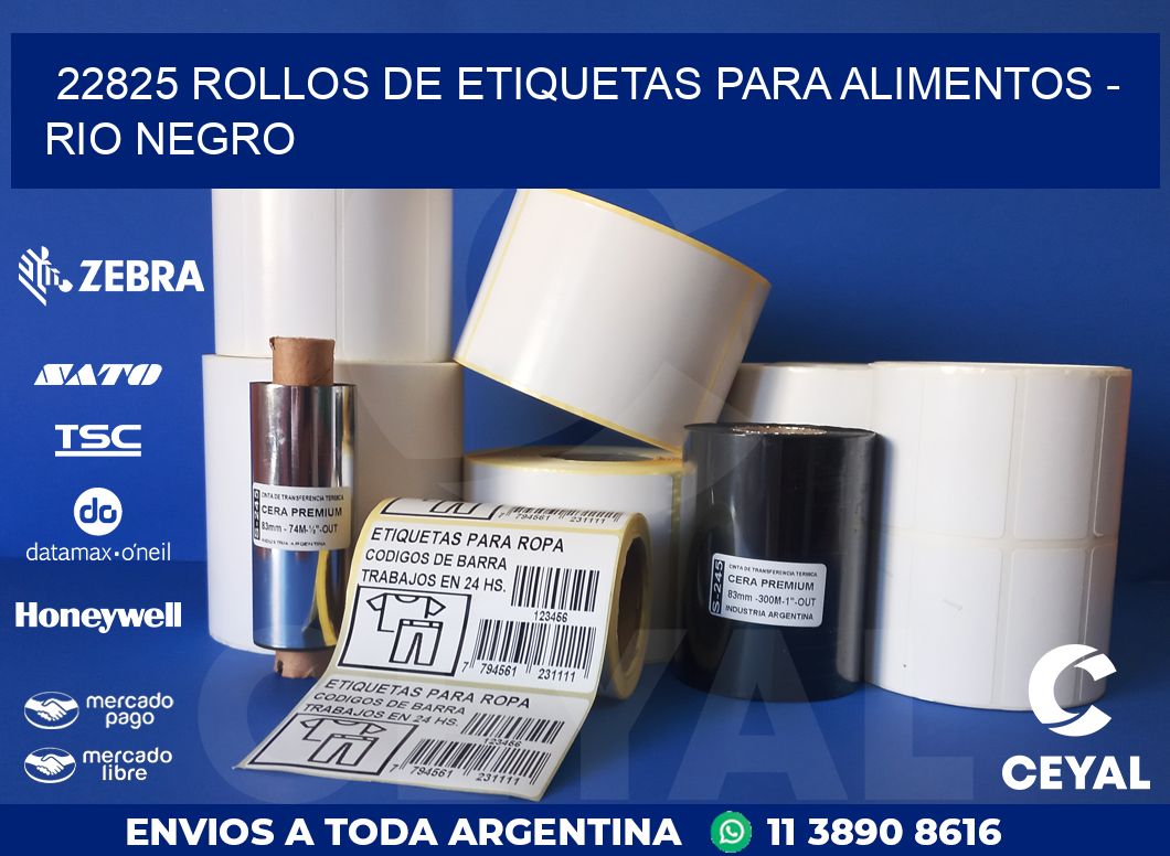 22825 ROLLOS DE ETIQUETAS PARA ALIMENTOS – RIO NEGRO