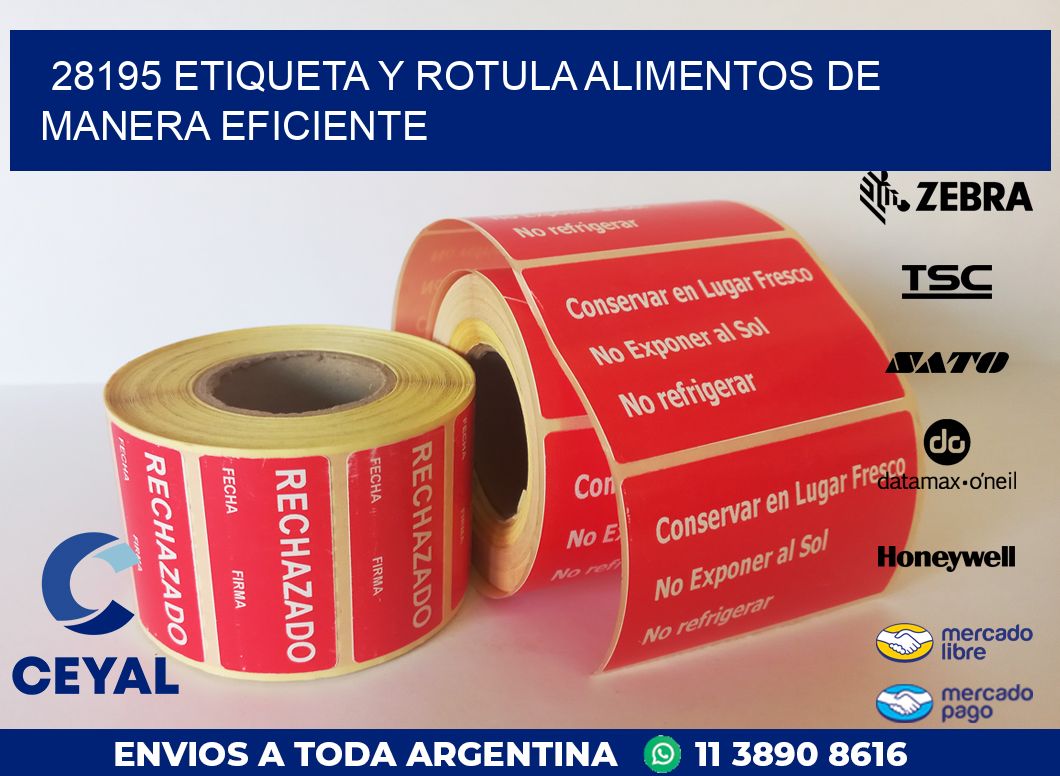 28195 ETIQUETA Y ROTULA ALIMENTOS DE MANERA EFICIENTE