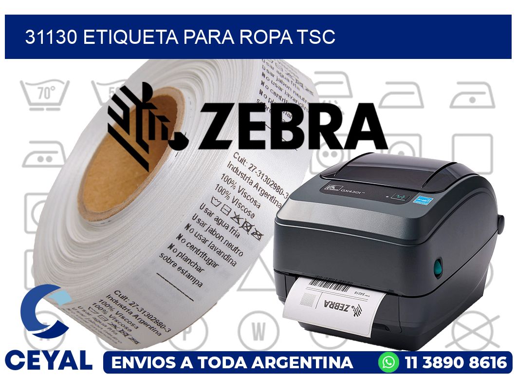 31130 ETIQUETA PARA ROPA TSC