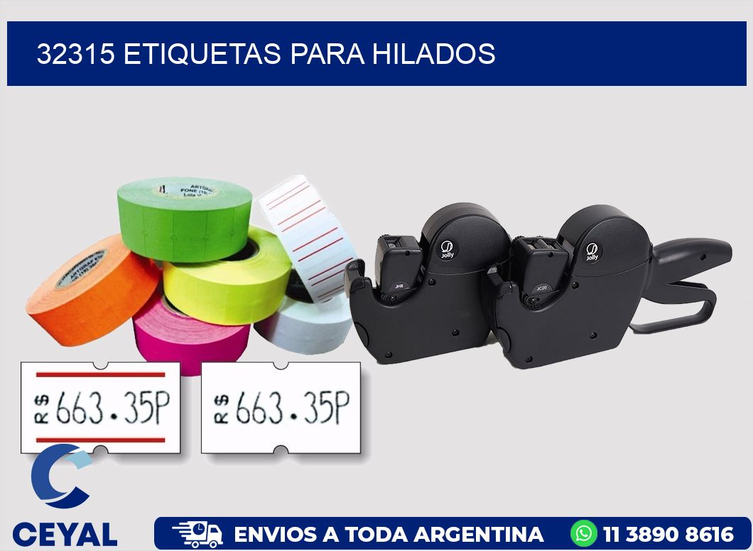 32315 ETIQUETAS PARA HILADOS