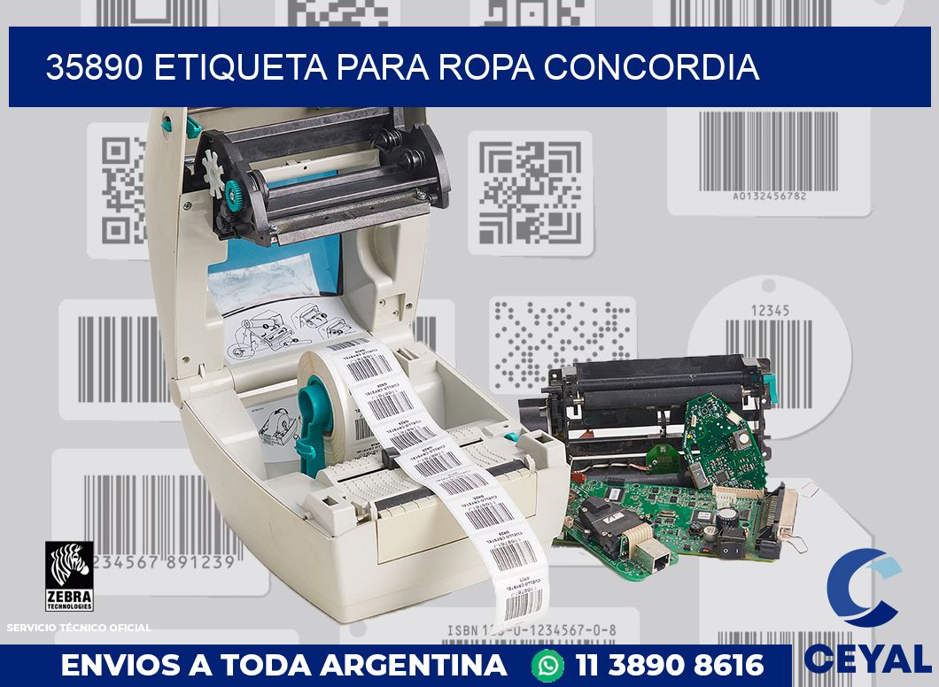 35890 ETIQUETA PARA ROPA CONCORDIA