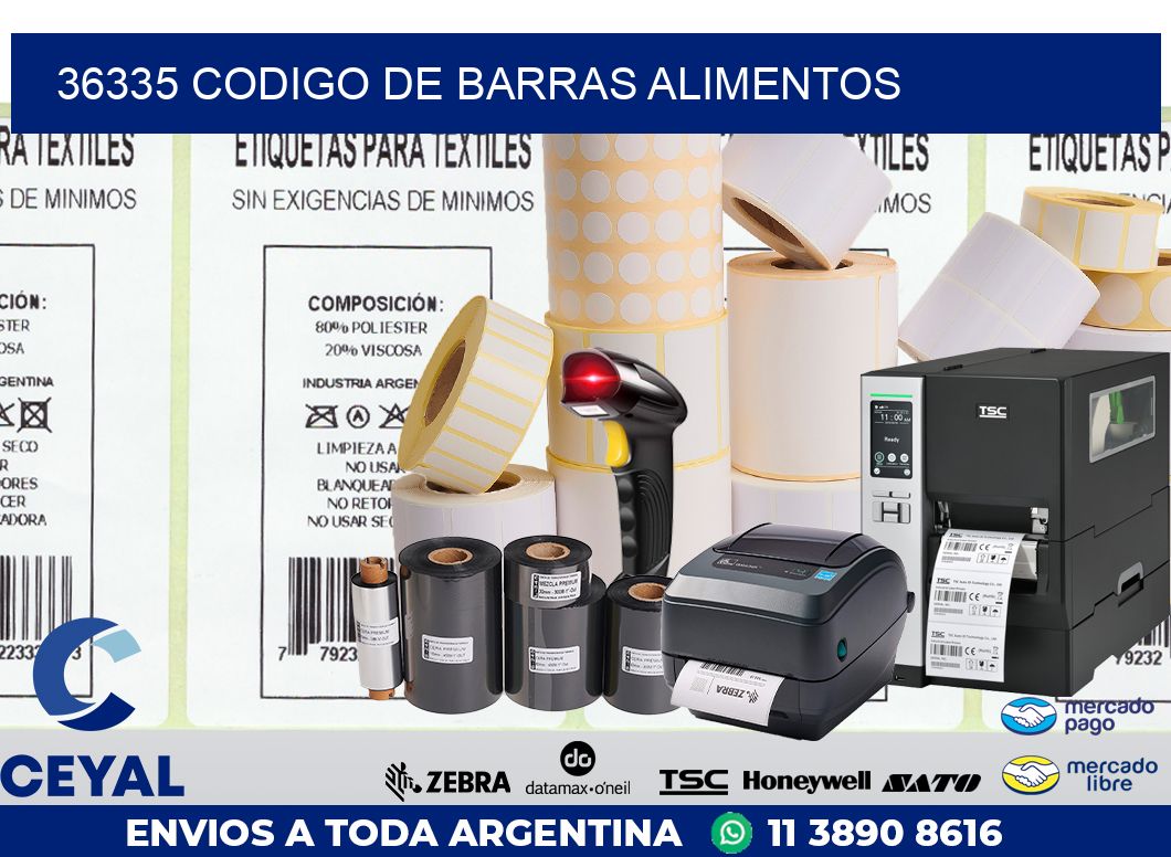 36335 CODIGO DE BARRAS ALIMENTOS