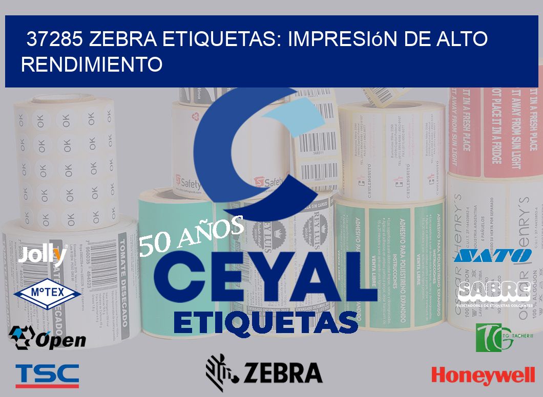 37285 Zebra Etiquetas: Impresión de Alto Rendimiento