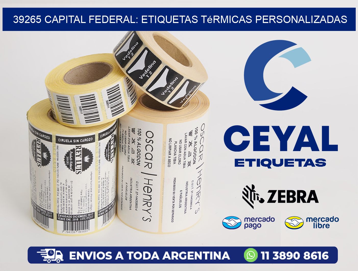 39265 Capital Federal: Etiquetas Térmicas Personalizadas