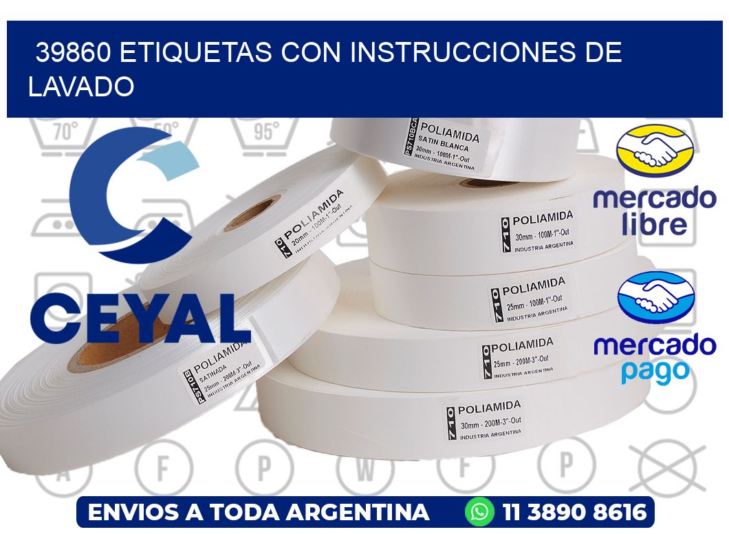 39860 ETIQUETAS CON INSTRUCCIONES DE LAVADO
