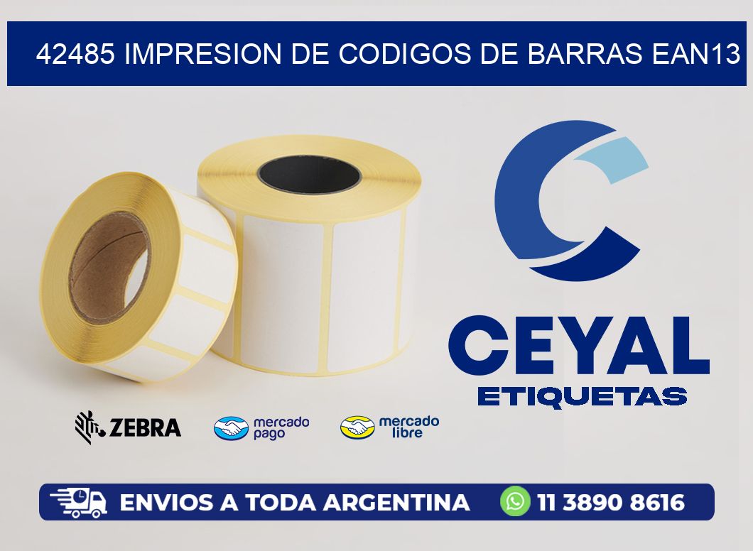 42485 IMPRESION DE CODIGOS DE BARRAS EAN13