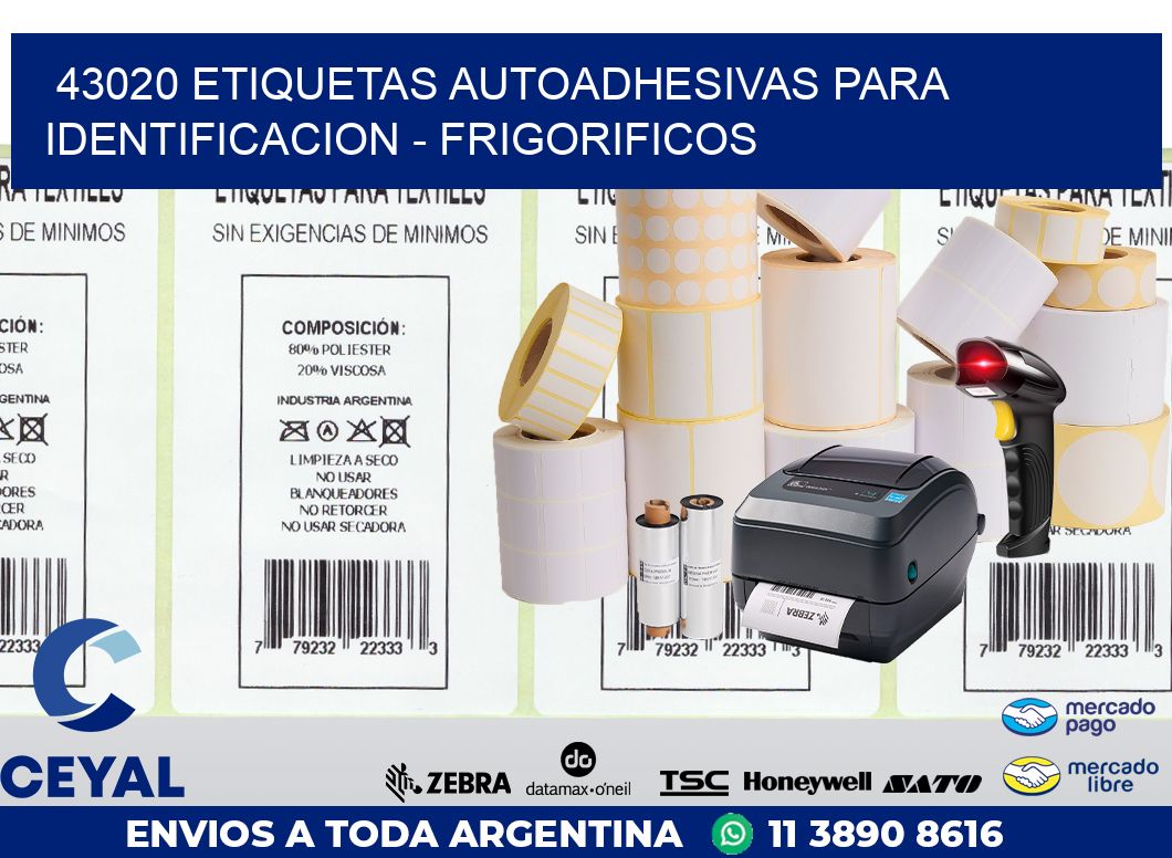 43020 ETIQUETAS AUTOADHESIVAS PARA IDENTIFICACION – FRIGORIFICOS