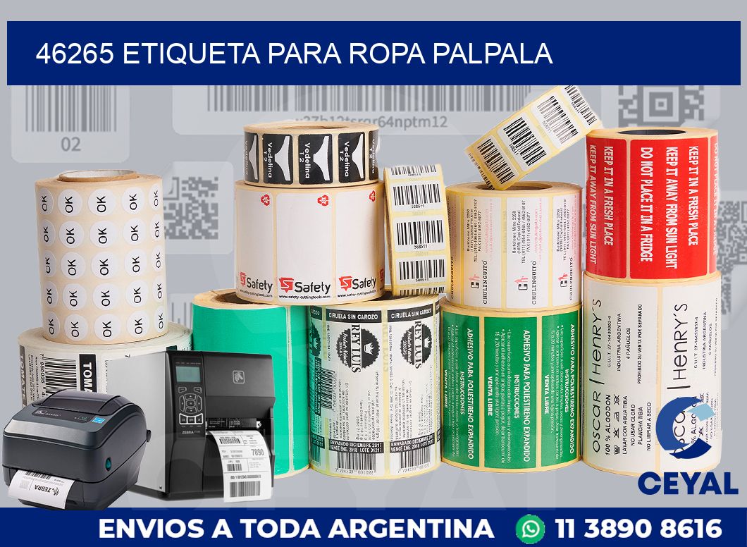 46265 ETIQUETA PARA ROPA PALPALA