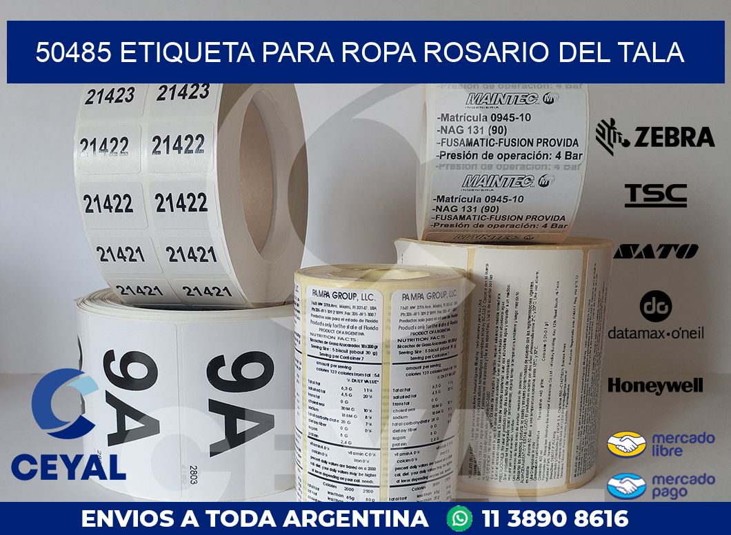 50485 ETIQUETA PARA ROPA ROSARIO DEL TALA