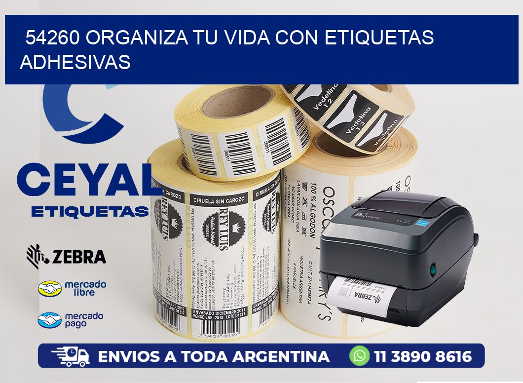 54260 ORGANIZA TU VIDA CON ETIQUETAS ADHESIVAS