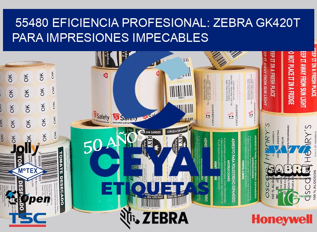 55480 Eficiencia Profesional: Zebra GK420T para Impresiones Impecables