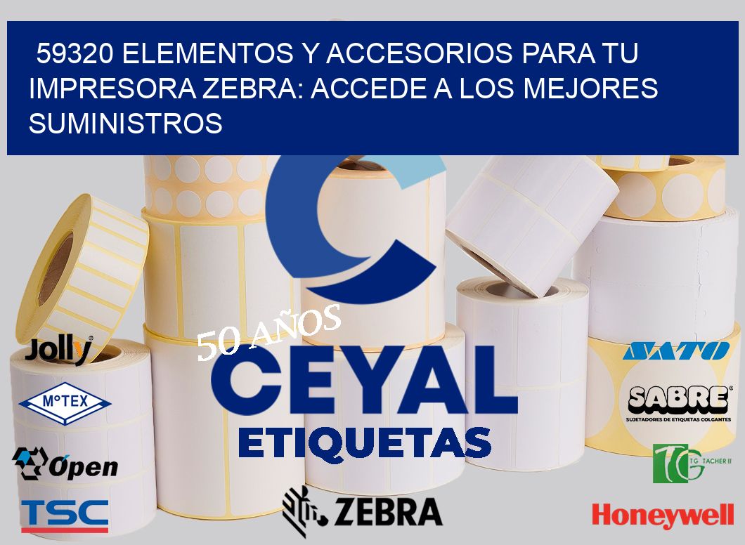 59320 ELEMENTOS Y ACCESORIOS PARA TU IMPRESORA ZEBRA: ACCEDE A LOS MEJORES SUMINISTROS