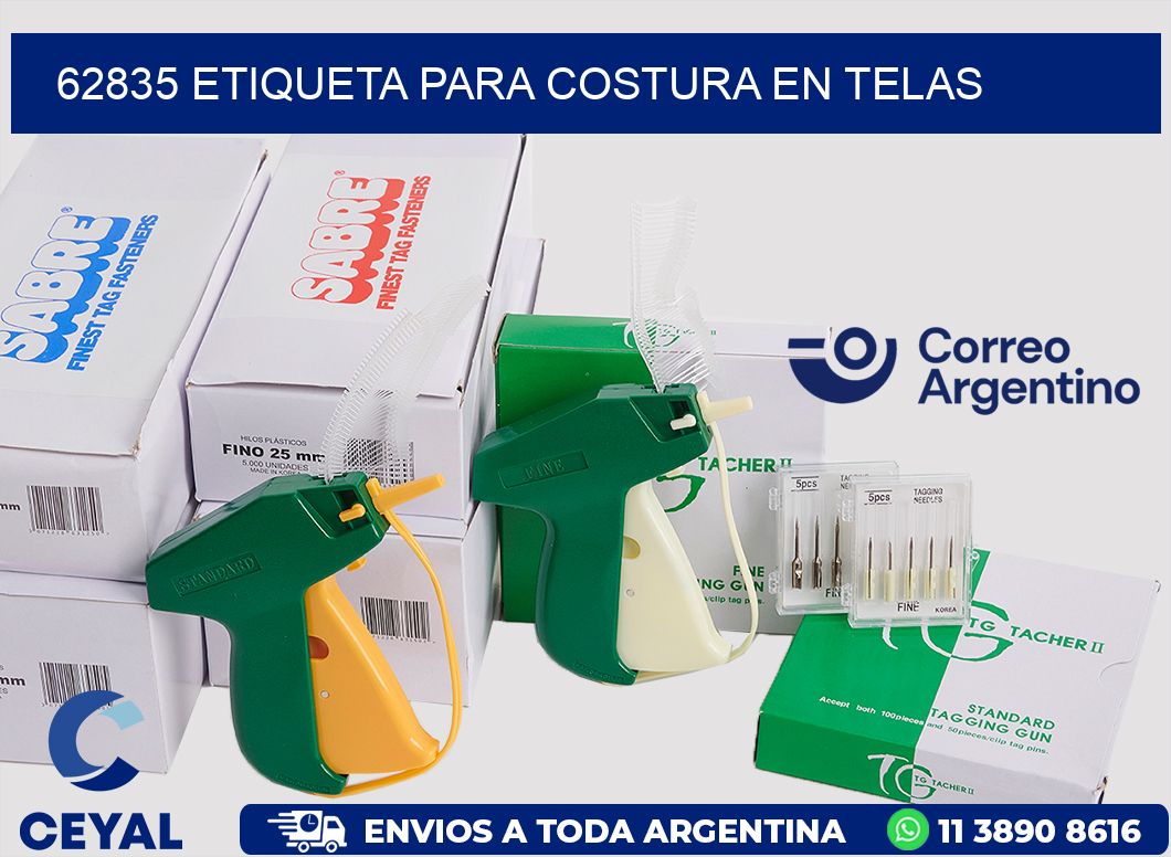 62835 ETIQUETA PARA COSTURA EN TELAS