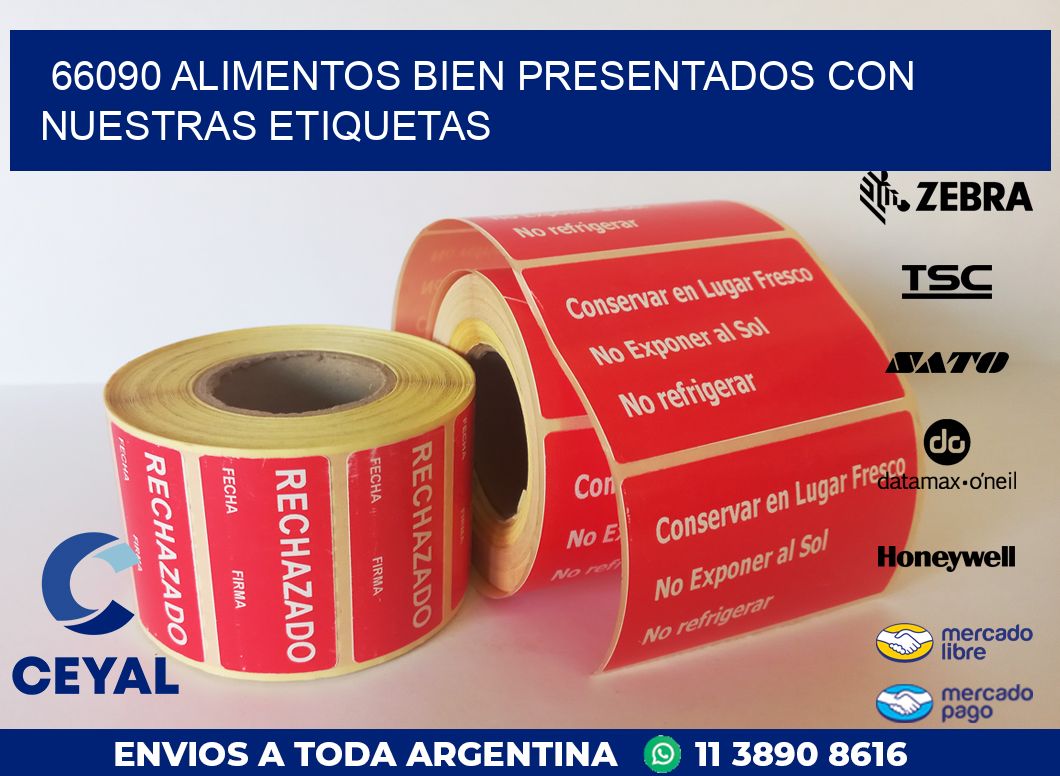 66090 ALIMENTOS BIEN PRESENTADOS CON NUESTRAS ETIQUETAS