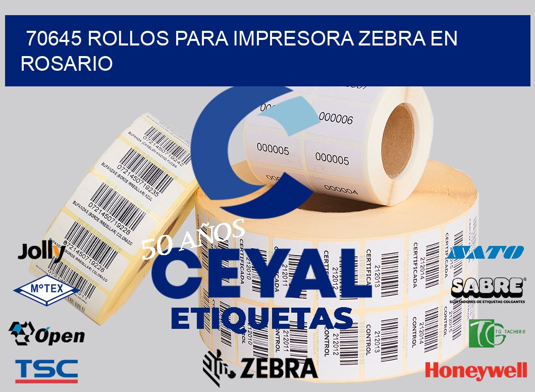 70645 ROLLOS PARA IMPRESORA ZEBRA EN ROSARIO