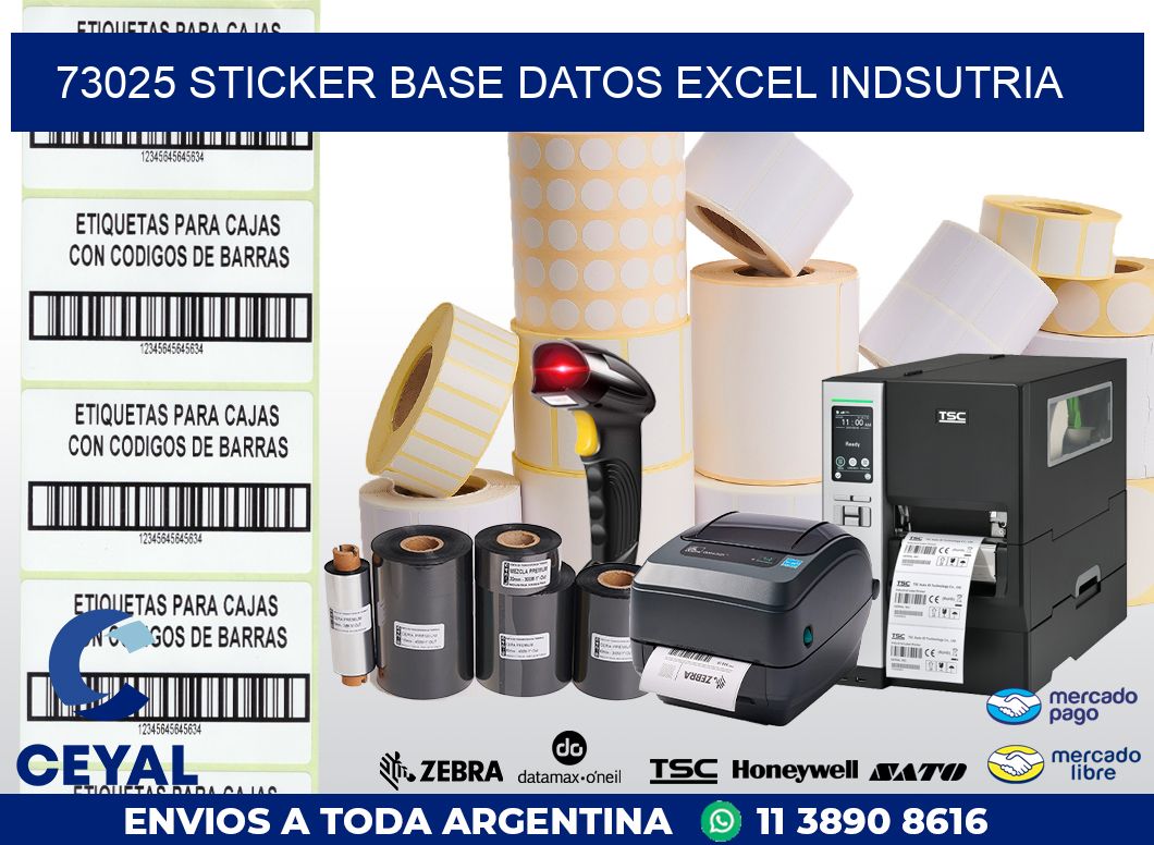 73025 sticker base datos excel indsutria