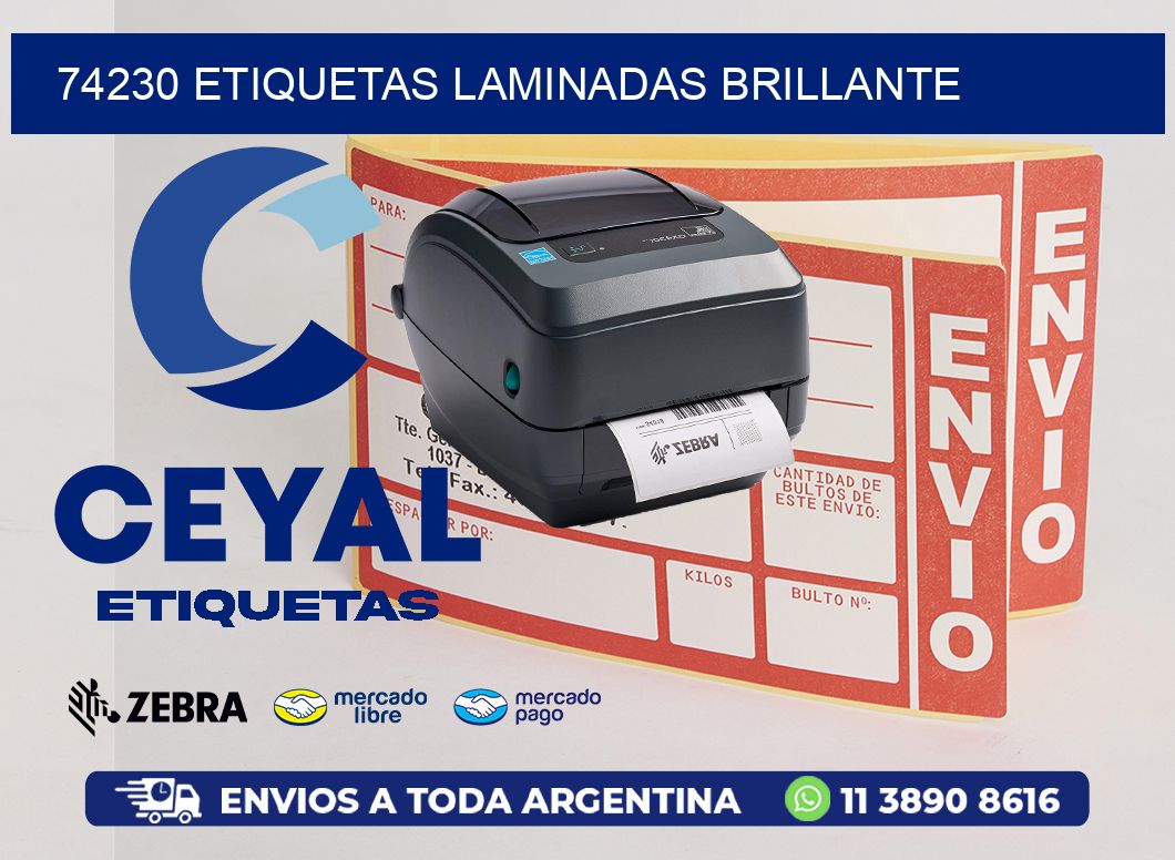 74230 Etiquetas laminadas brillante