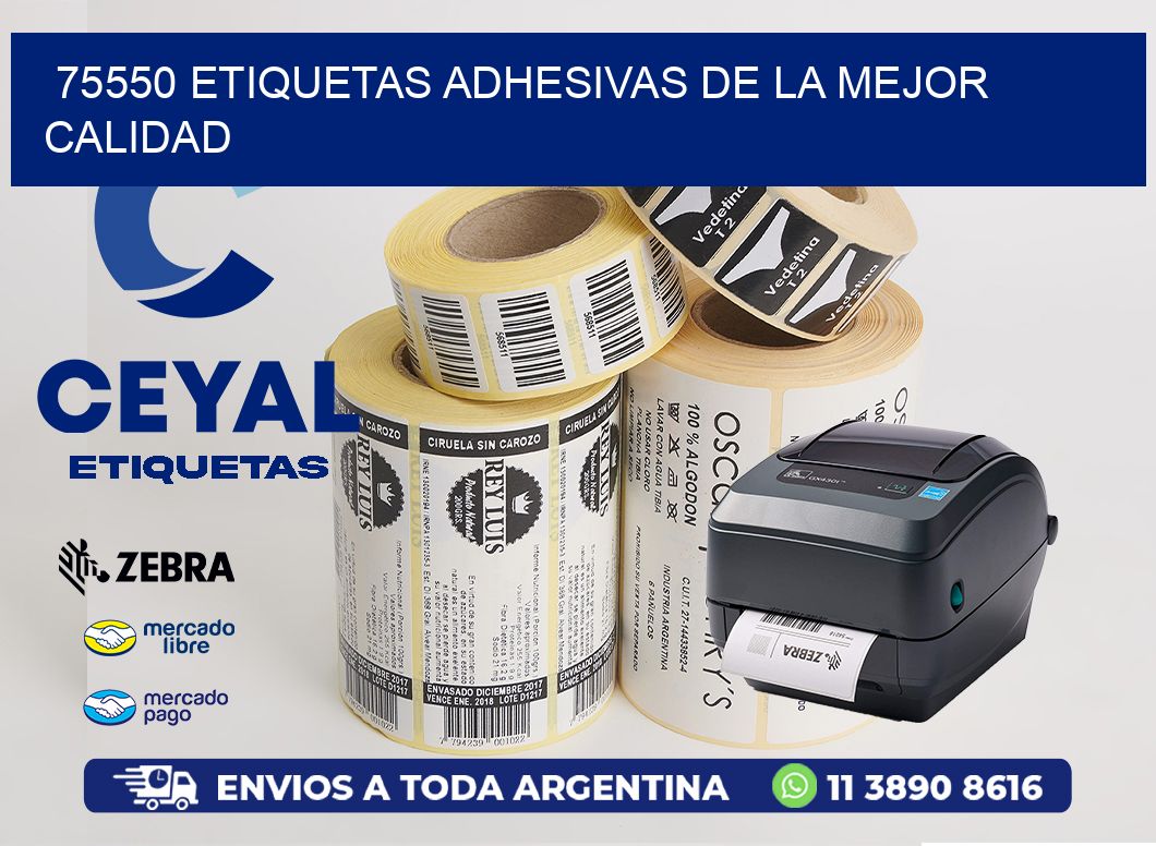 75550 ETIQUETAS ADHESIVAS DE LA MEJOR CALIDAD