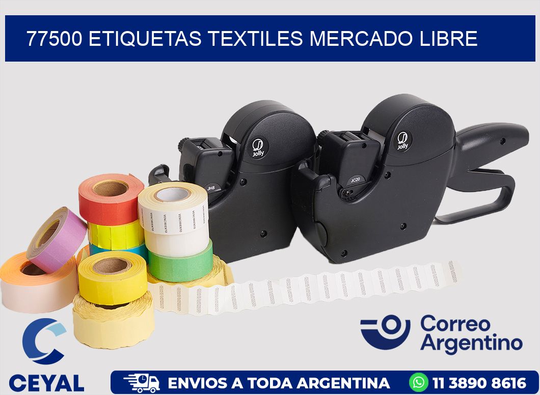 77500 ETIQUETAS TEXTILES MERCADO LIBRE