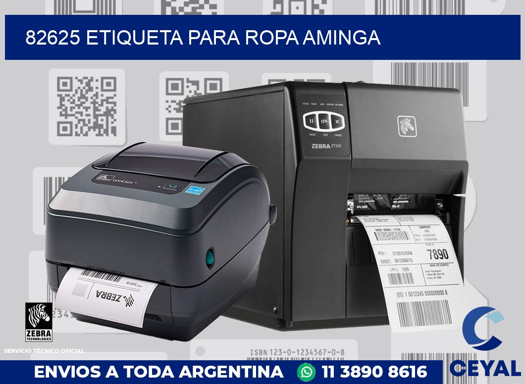 82625 ETIQUETA PARA ROPA AMINGA