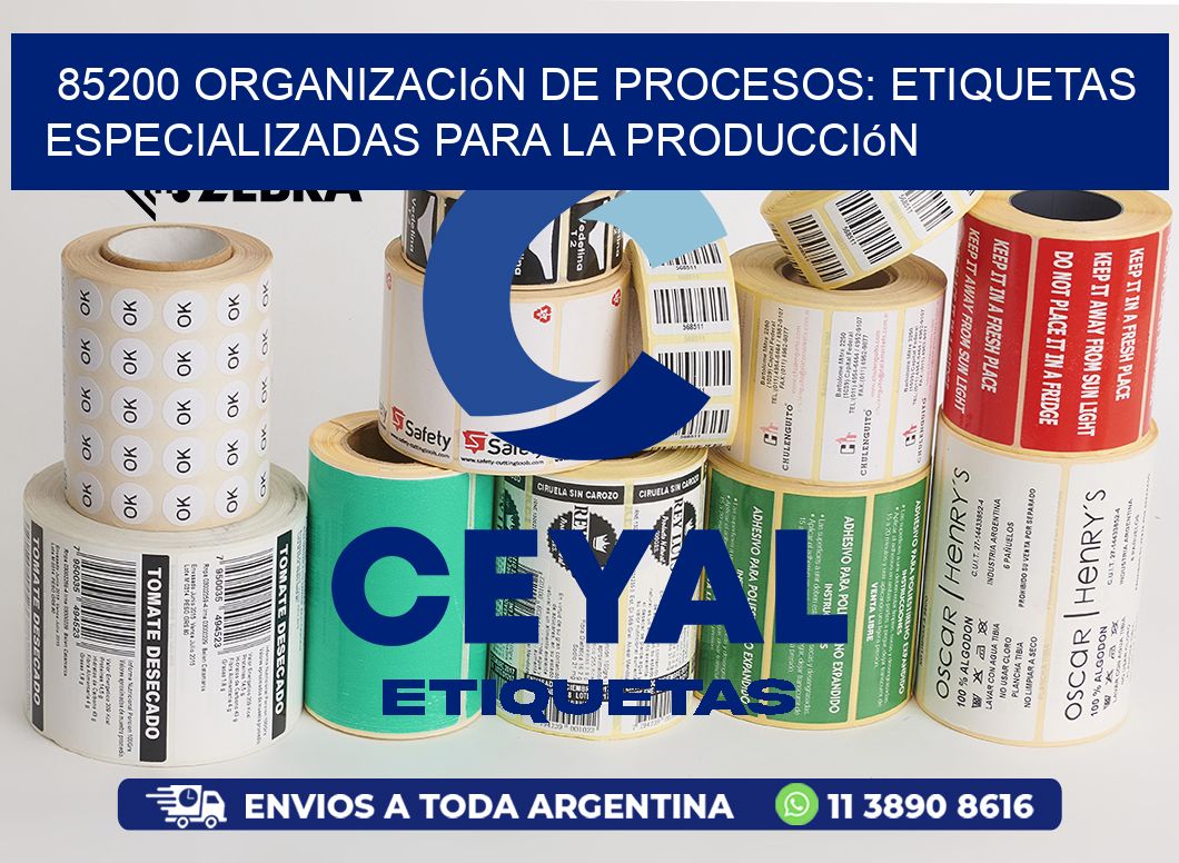 85200 Organización de Procesos: Etiquetas Especializadas para la Producción