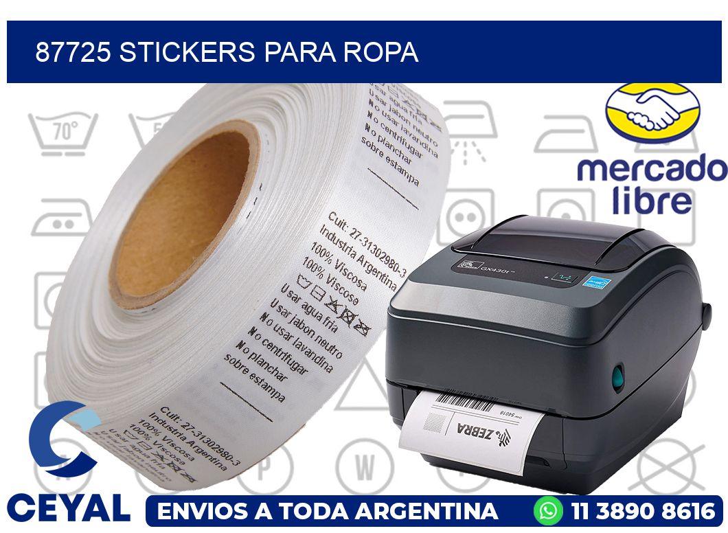 87725 STICKERS PARA ROPA