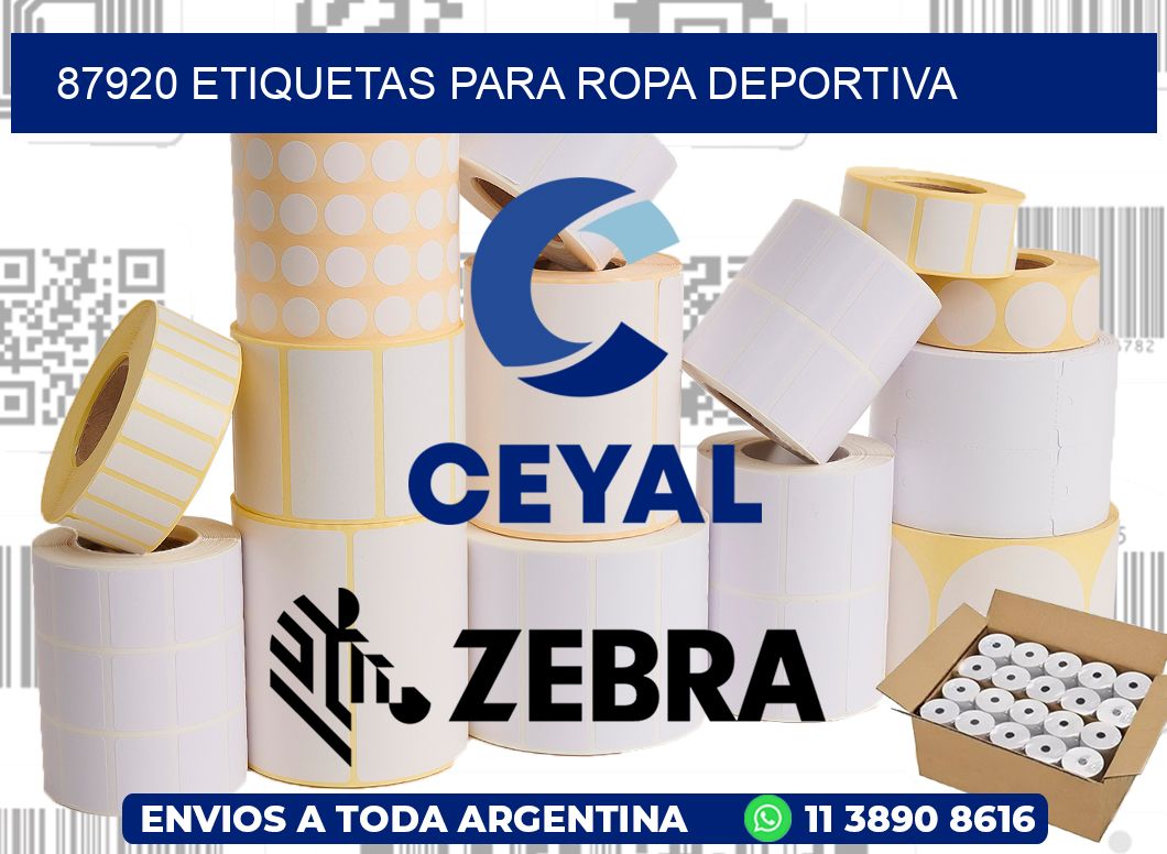 87920 ETIQUETAS PARA ROPA DEPORTIVA