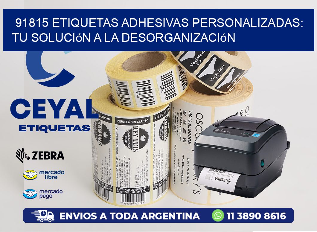 91815 Etiquetas Adhesivas Personalizadas: Tu Solución a la Desorganización