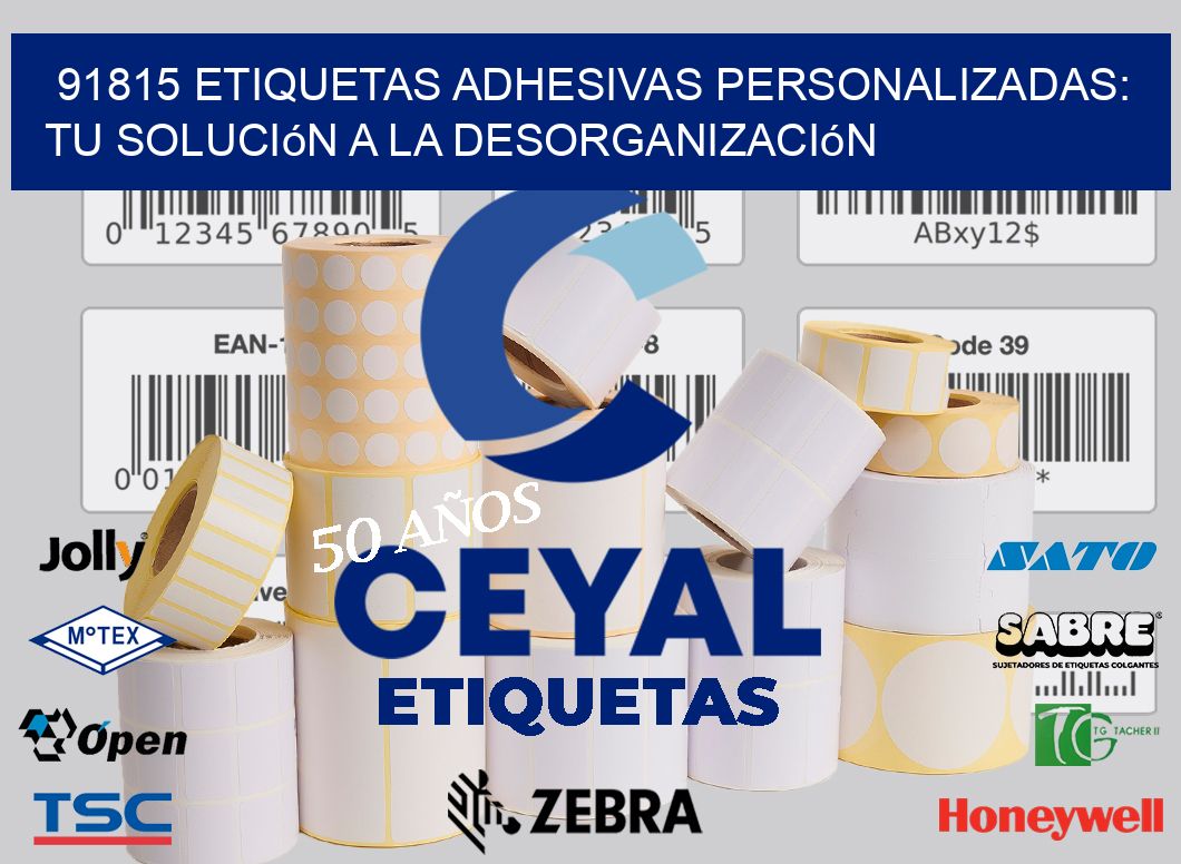 91815 Etiquetas Adhesivas Personalizadas: Tu Solución a la Desorganización