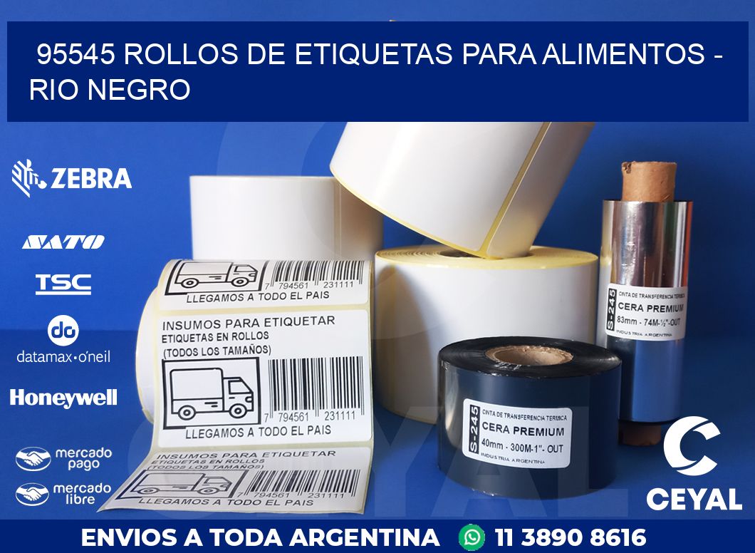 95545 ROLLOS DE ETIQUETAS PARA ALIMENTOS – RIO NEGRO