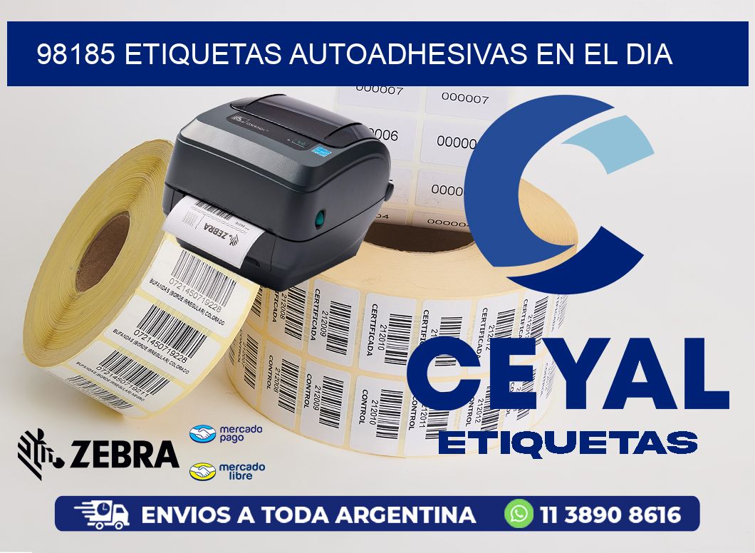 98185 ETIQUETAS AUTOADHESIVAS EN EL DIA