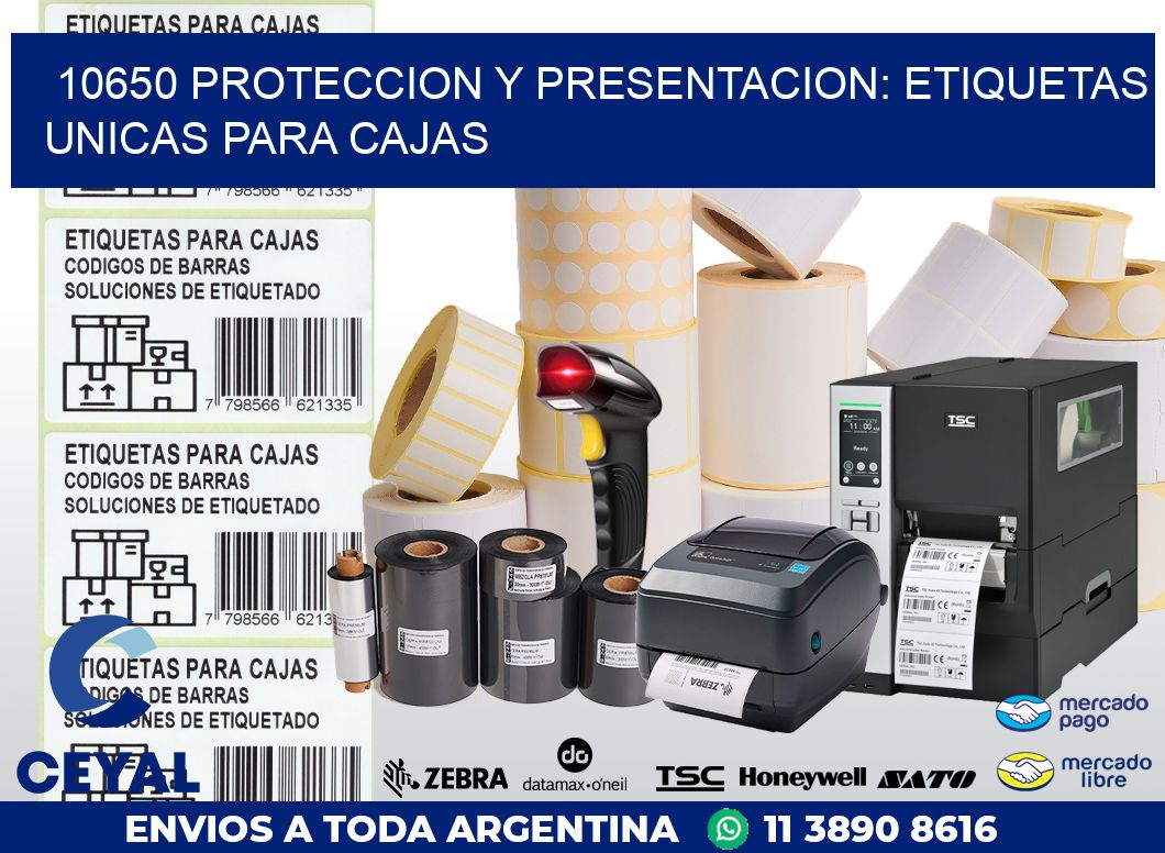 10650 PROTECCION Y PRESENTACION: ETIQUETAS UNICAS PARA CAJAS