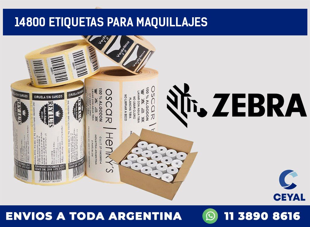 14800 ETIQUETAS PARA MAQUILLAJES