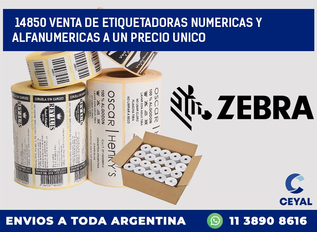 14850 VENTA DE ETIQUETADORAS NUMERICAS Y ALFANUMERICAS A UN PRECIO UNICO