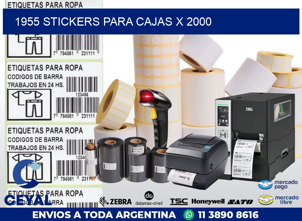 1955 STICKERS PARA CAJAS X 2000