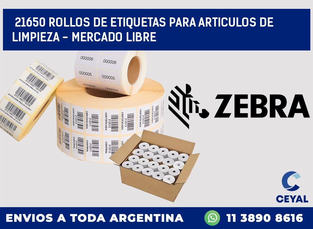 21650 ROLLOS DE ETIQUETAS PARA ARTICULOS DE LIMPIEZA - MERCADO LIBRE