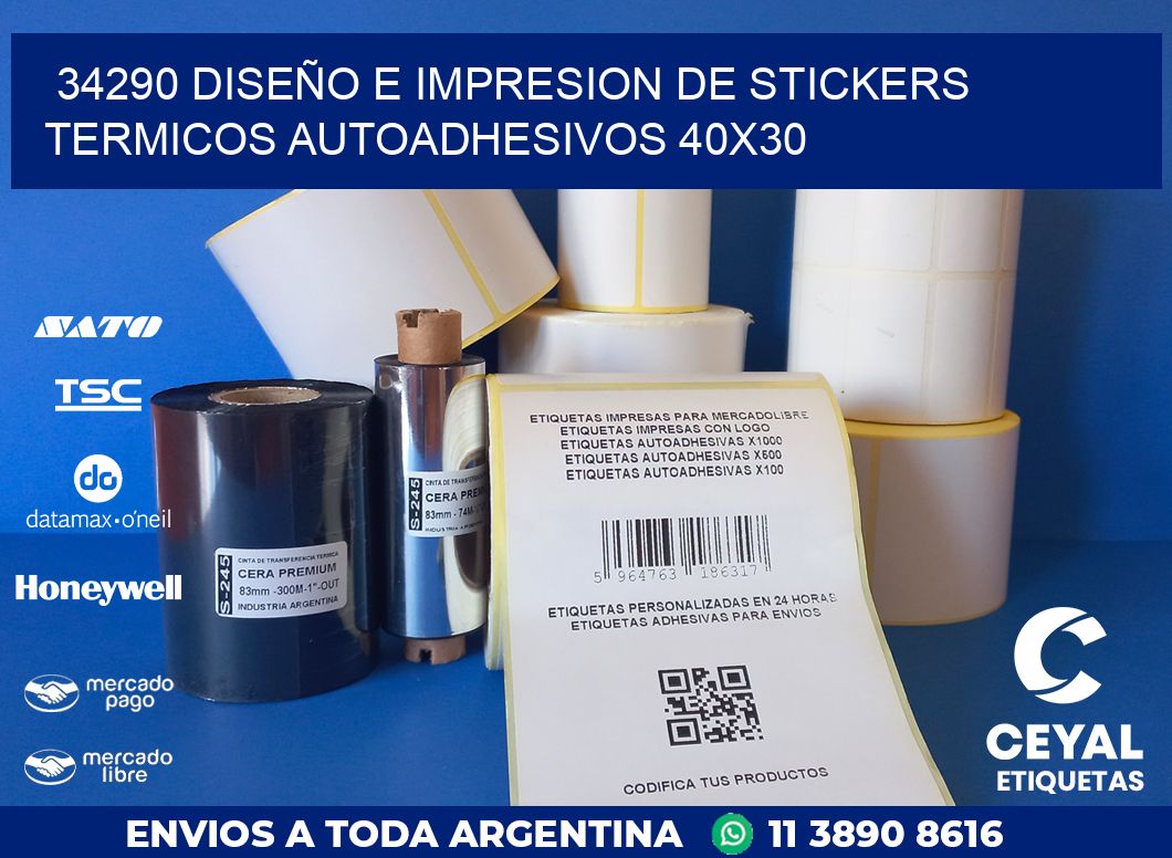 34290 DISEÑO E IMPRESION DE STICKERS TERMICOS AUTOADHESIVOS 40X30