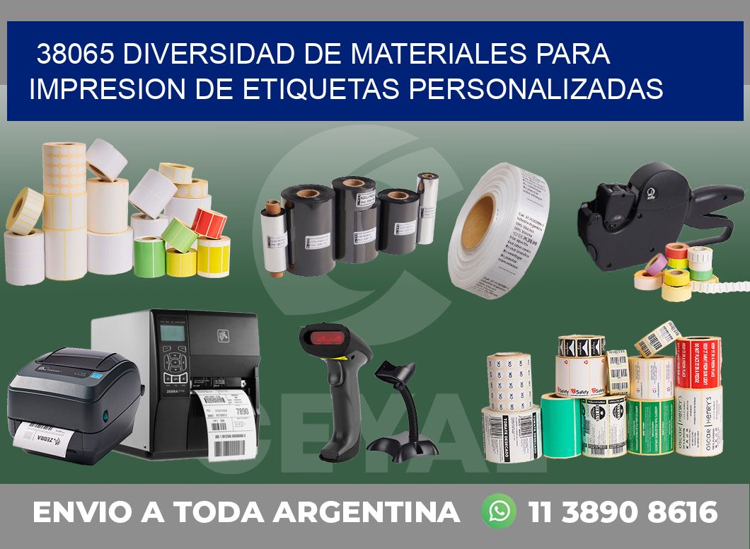 38065 DIVERSIDAD DE MATERIALES PARA IMPRESION DE ETIQUETAS PERSONALIZADAS