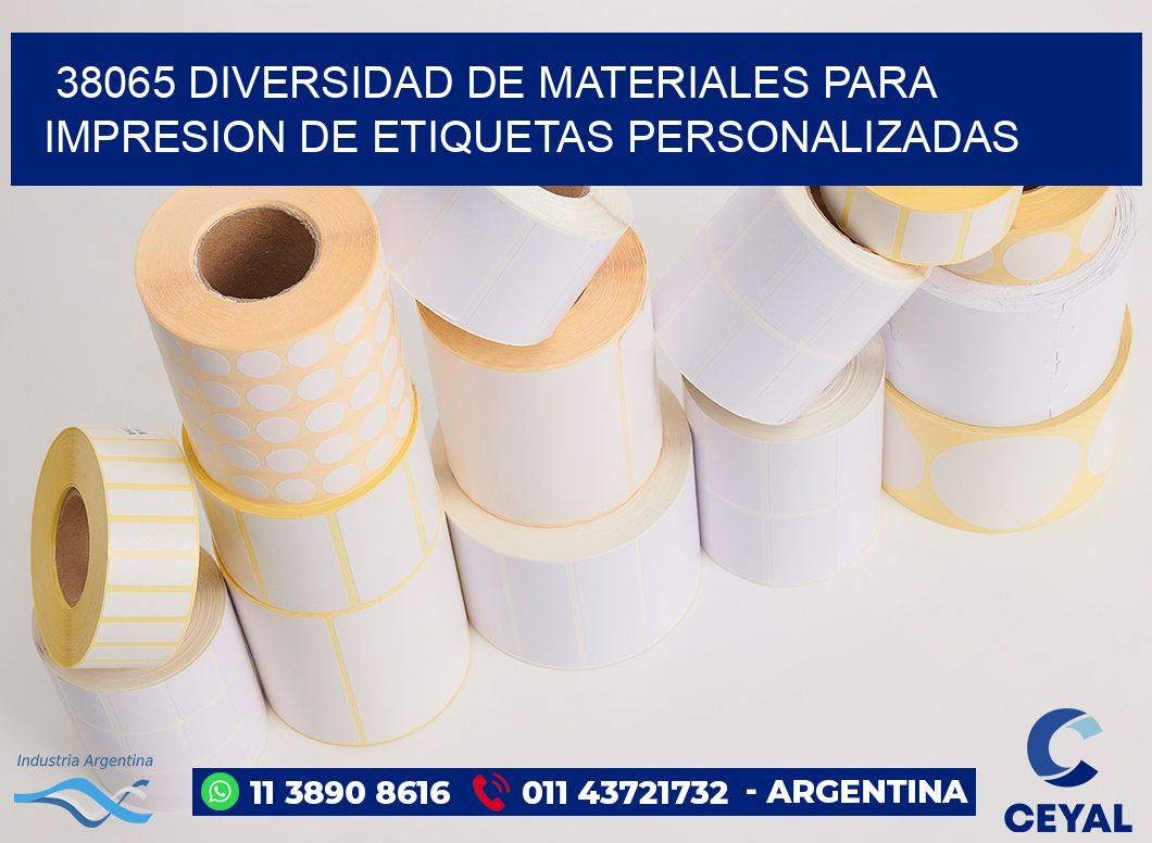 38065 DIVERSIDAD DE MATERIALES PARA IMPRESION DE ETIQUETAS PERSONALIZADAS
