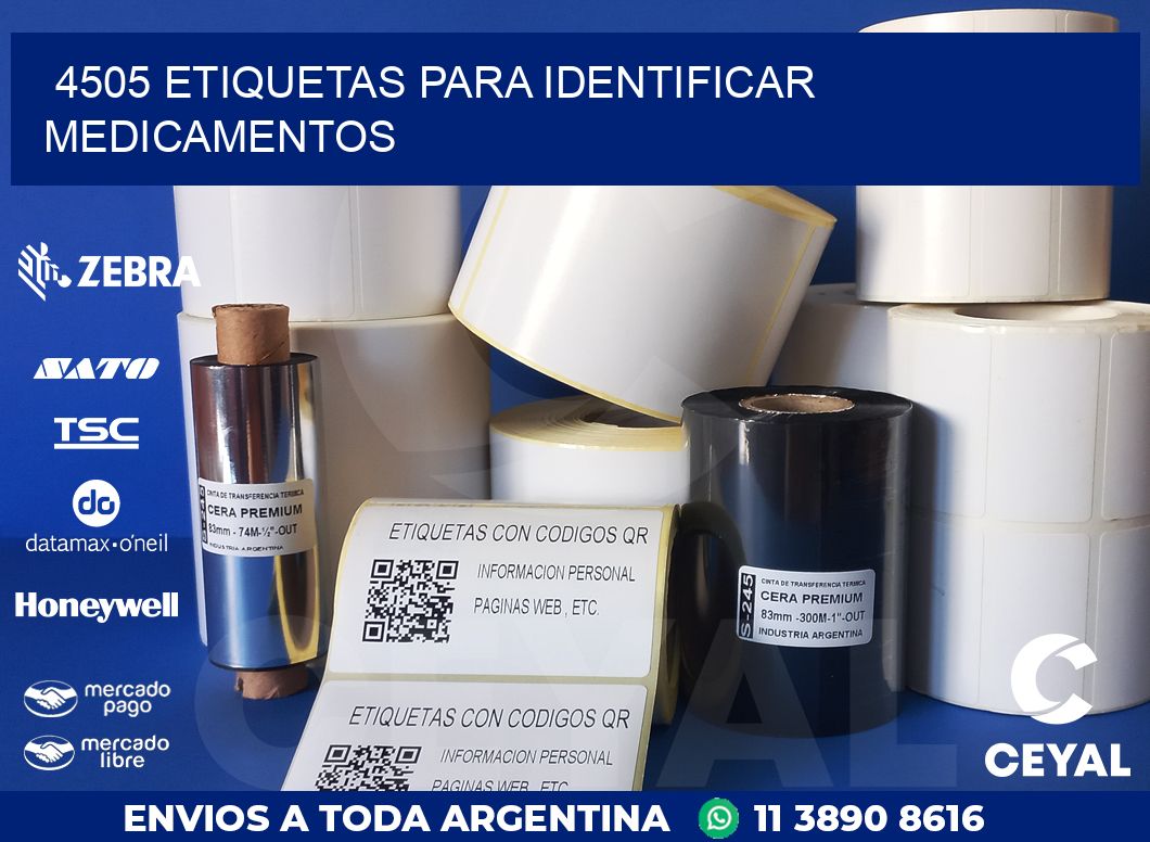 4505 ETIQUETAS PARA IDENTIFICAR MEDICAMENTOS