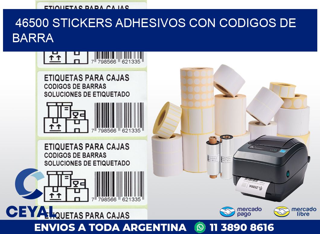 46500 STICKERS ADHESIVOS CON CODIGOS DE BARRA