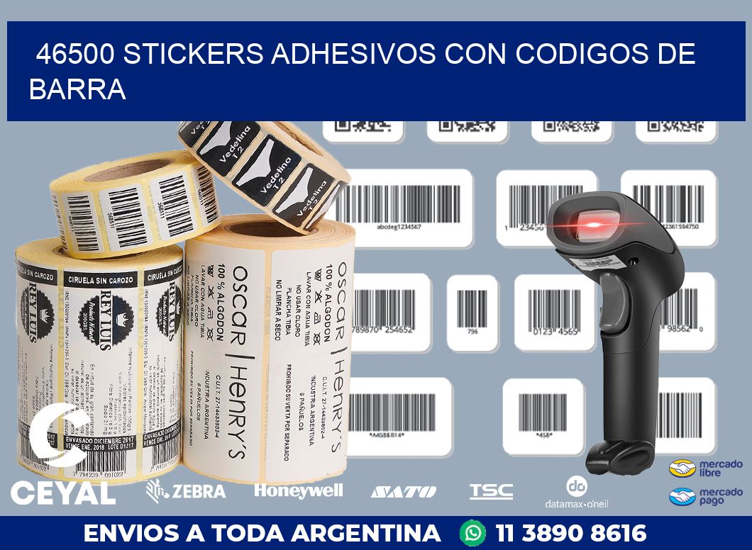46500 STICKERS ADHESIVOS CON CODIGOS DE BARRA