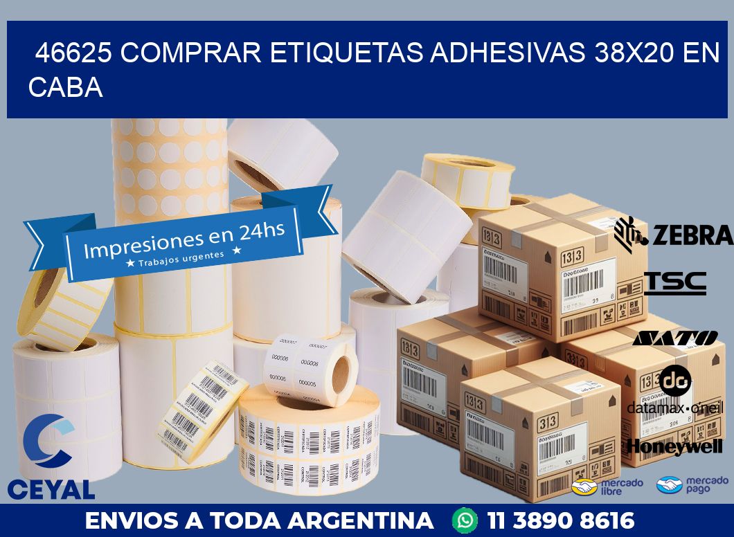 46625 COMPRAR ETIQUETAS ADHESIVAS 38X20 EN CABA
