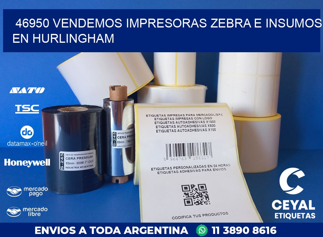 46950 VENDEMOS IMPRESORAS ZEBRA E INSUMOS EN HURLINGHAM