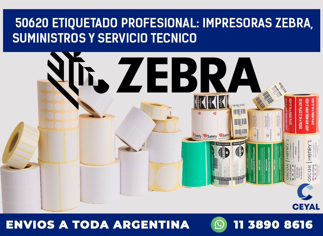 50620 ETIQUETADO PROFESIONAL: IMPRESORAS ZEBRA, SUMINISTROS Y SERVICIO TECNICO