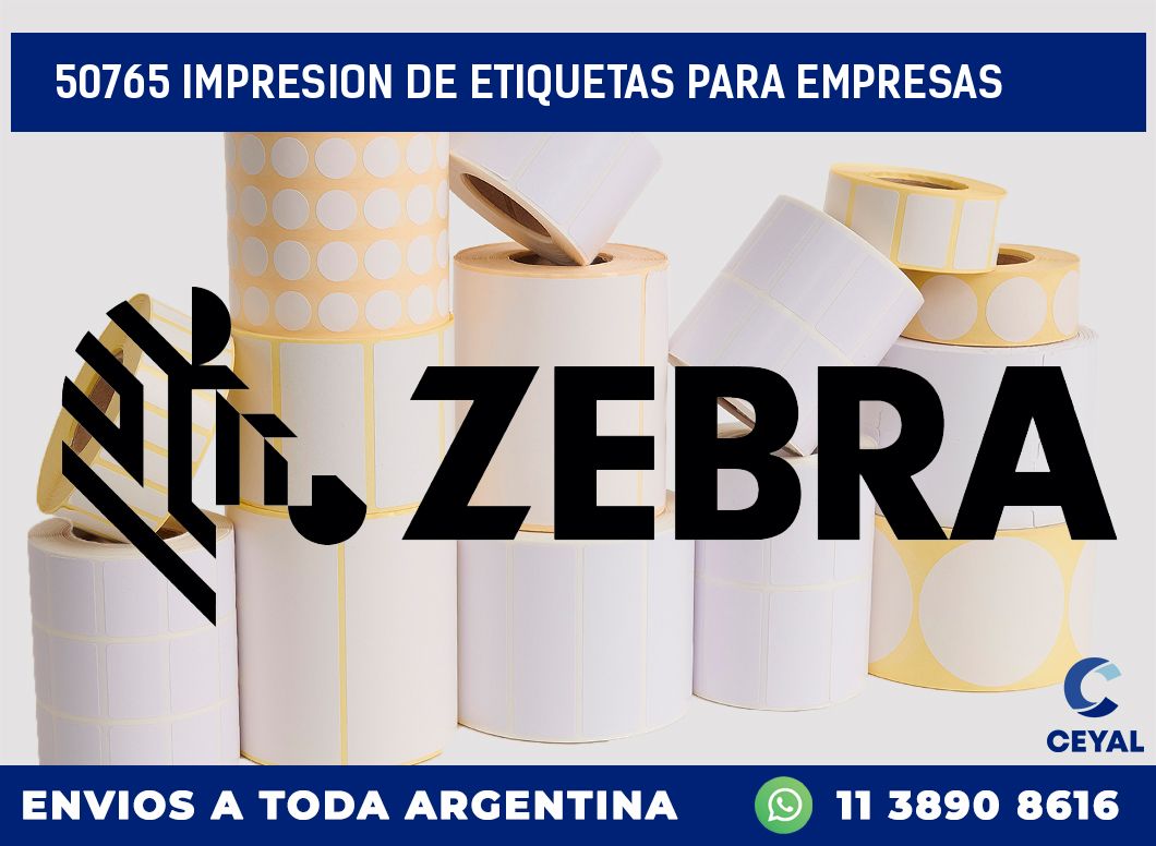 50765 IMPRESION DE ETIQUETAS PARA EMPRESAS